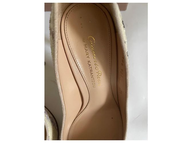 Décolleté Gianvito Rossi Mary Katrantzou Pelle e Tessuto 37.5 Multicolore - vista 5
