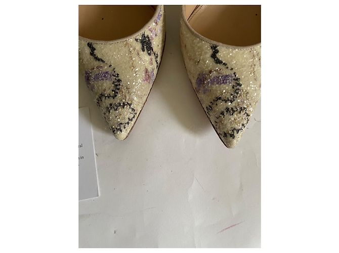 Décolleté Gianvito Rossi Mary Katrantzou Pelle e Tessuto 37.5 Multicolore - vista 9