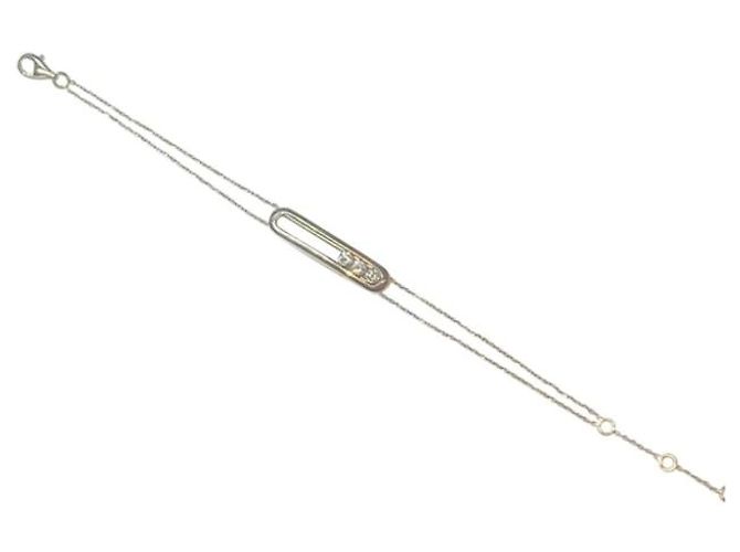 Bracciale Messika Classic Move in Oro Bianco e Diamanti Silver hardware - vista 2