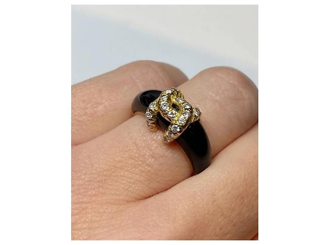 Cartier Ring Gelbgold Onyx und Diamanten Größe 52 Gold hardware - Ansicht 6
