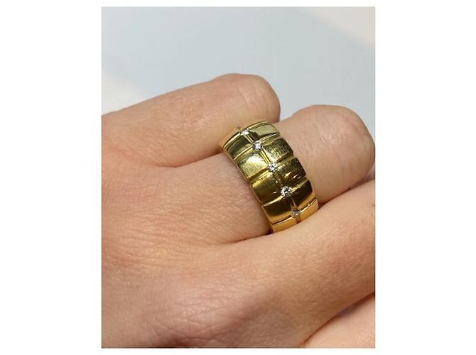 Anello De Beers in oro giallo 18K e diamanti Gold hardware - vista 5