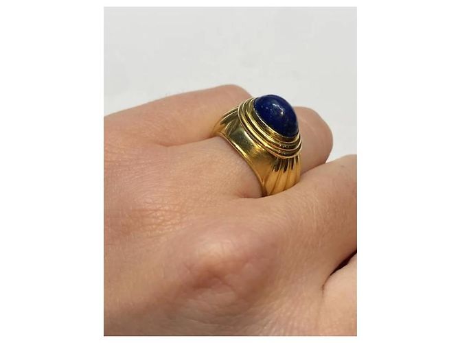 Boucheron Jaipur Ring Gelbgold und Lapislazuli Größe 49 Gold hardware - Ansicht 6