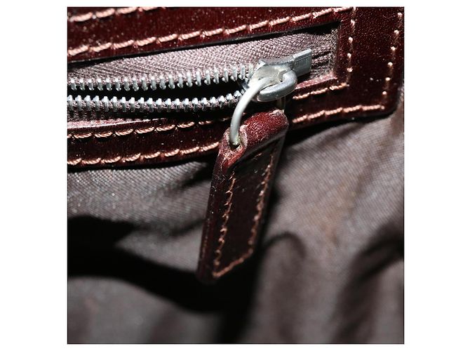 FENDI Zucca Borsa a tracolla in tela Cilindrico Marrone Nero Auth yk5779 - vista 20