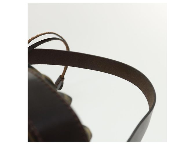 FENDI Zucca Borsa a tracolla in tela Cilindrico Marrone Nero Auth yk5779 - vista 7