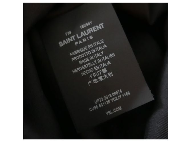 Abito scamosciato impreziosito Saint Laurent Nero - vista 4