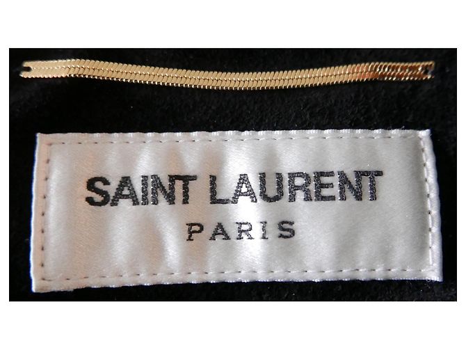 Abito scamosciato impreziosito Saint Laurent Nero - vista 7