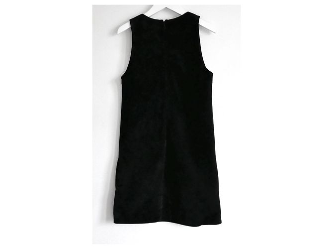 Abito scamosciato impreziosito Saint Laurent Nero - vista 8