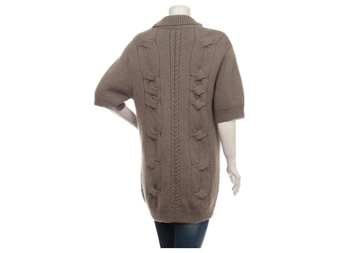 Cardigan Samsoe & Samsoe Cinza Lã - vista 2