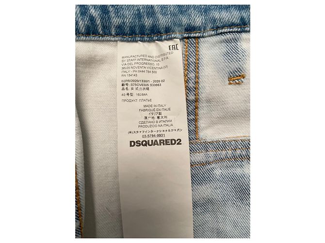 Vestido Dsquared2 Azul Cielo de Algodón Azul claro - vista 9