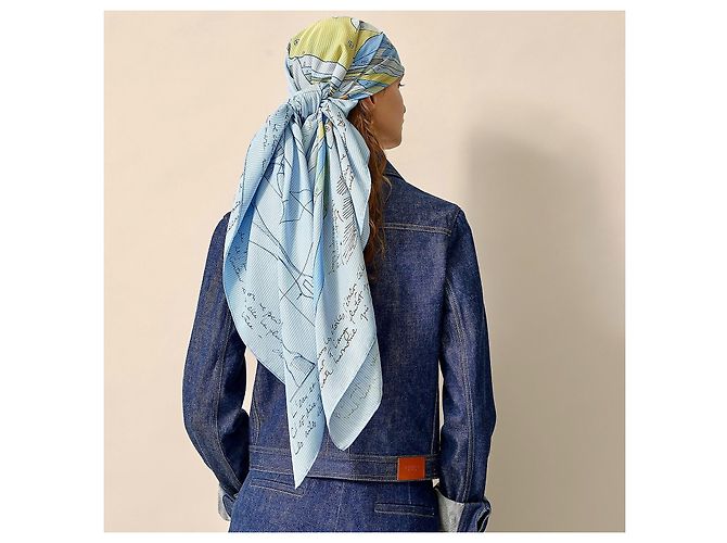 HERMES: Lavaggio a scialle/carrè 140 Camicia Le Pégase d'Hermès Cut Multicolore - vista 2
