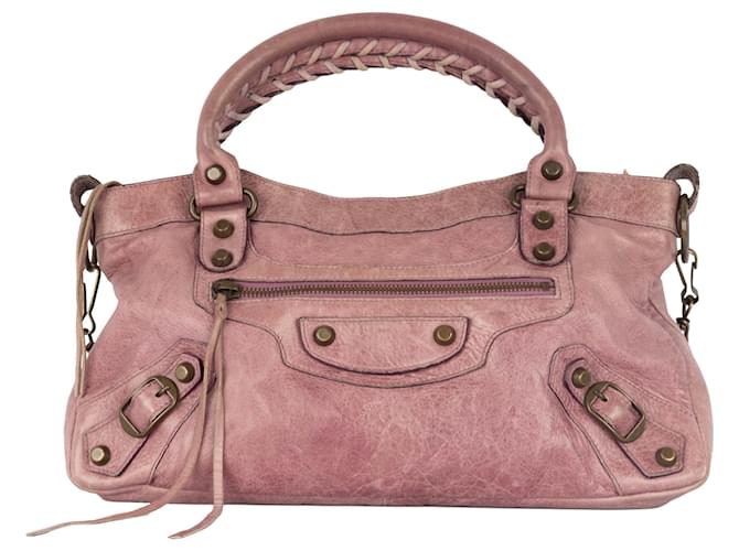 Balenciaga Mauve First bag Lambskin ref.769854 Joli Closet