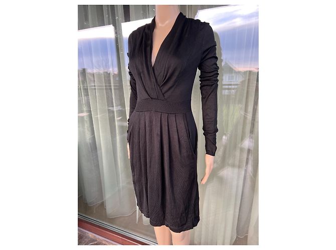 Bcbg Max Azria Kleid aus schwarzer Seide - Ansicht 2