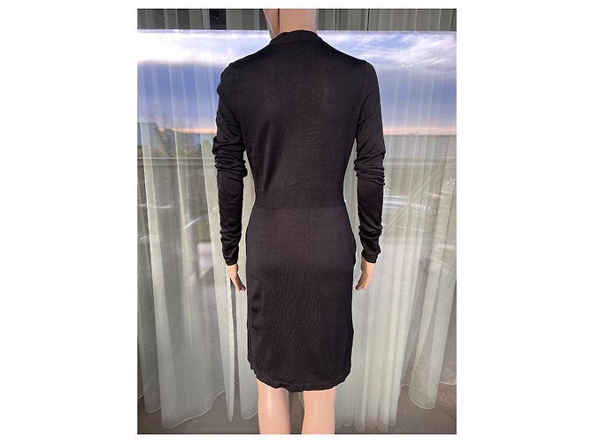 Bcbg Max Azria Kleid aus schwarzer Seide - Ansicht 4