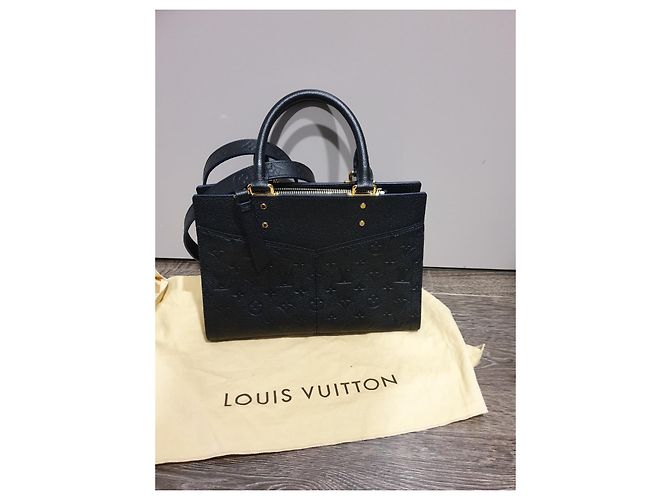 Borsa Louis Vuitton Sully PM in pelle nera Nero - vista 2