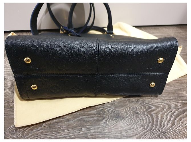 Borsa Louis Vuitton Sully PM in pelle nera Nero - vista 3