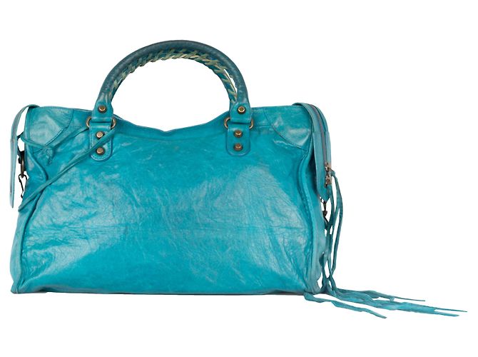 City Balenciaga Borsa da città verde acqua - vista 3