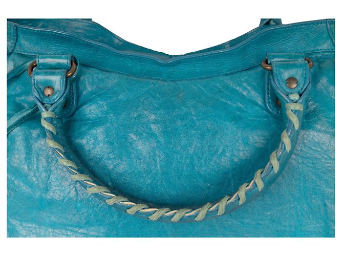City Balenciaga Borsa da città verde acqua - vista 6