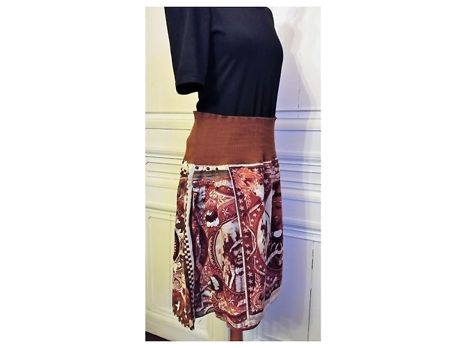 Jean Paul Gaultier FALDA GAULTIER CHEYENNE T 44 Castaña - vista 5