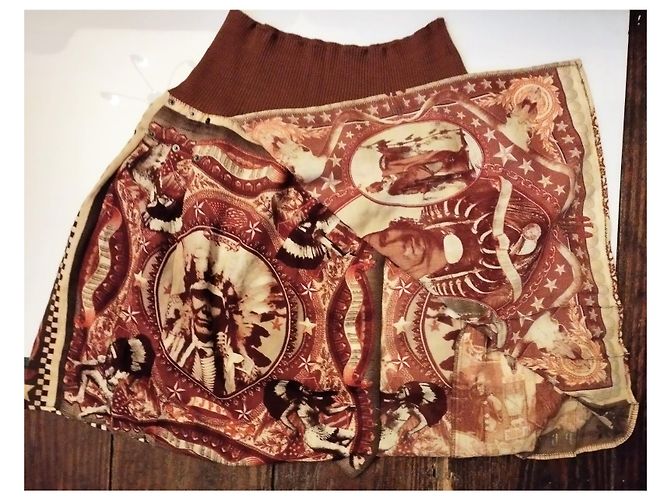 Jean Paul Gaultier FALDA GAULTIER CHEYENNE T 44 Castaña - vista 9