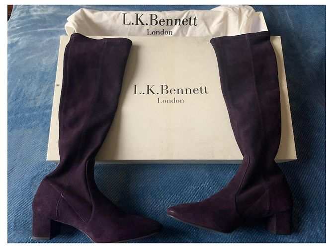 Botas Lk Bennett de piel de ciervo moradas Púrpura - vista 2