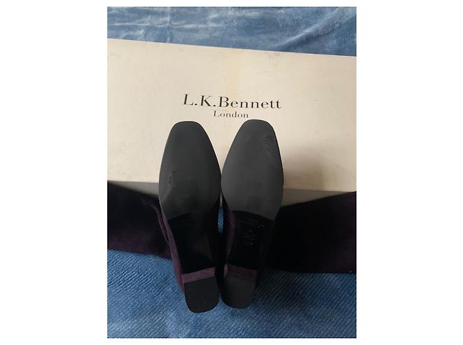 Botas Lk Bennett de piel de ciervo moradas Púrpura - vista 3