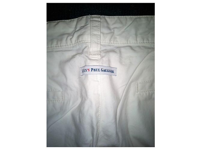 Jean Paul Gaultier Pantalones de Algodón Blancos Talla 42 - vista 4