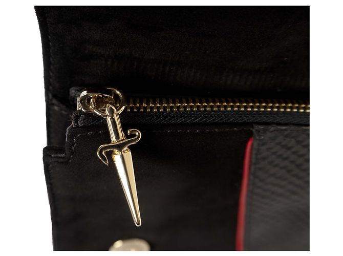 Pochette Cesare Paciotti in camoscio e pelle di serpente Nero - vista 6