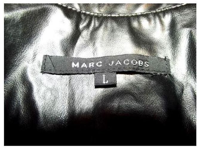 MARC JACOBS JACKE GLAM ROCK SEIDE VINYL ASPEKT LEDER TL ODER T 40 Schwarz - Ansicht 3