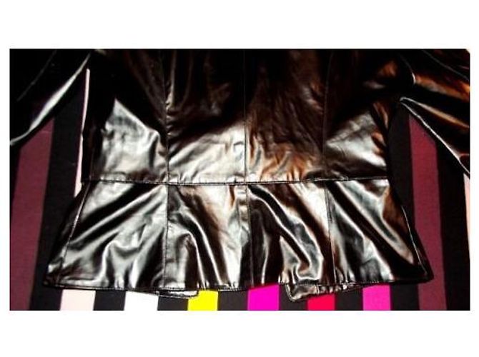 MARC JACOBS JACKE GLAM ROCK SEIDE VINYL ASPEKT LEDER TL ODER T 40 Schwarz - Ansicht 5