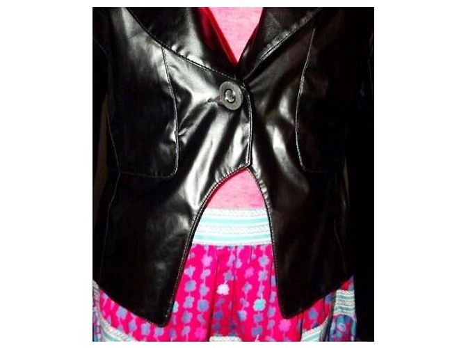 MARC JACOBS JACKE GLAM ROCK SEIDE VINYL ASPEKT LEDER TL ODER T 40 Schwarz - Ansicht 6