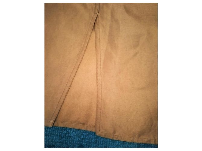 FALDA GUCCI FALDA SARGA BRONCE 12 BORDEES T 40 Castaño - vista 11