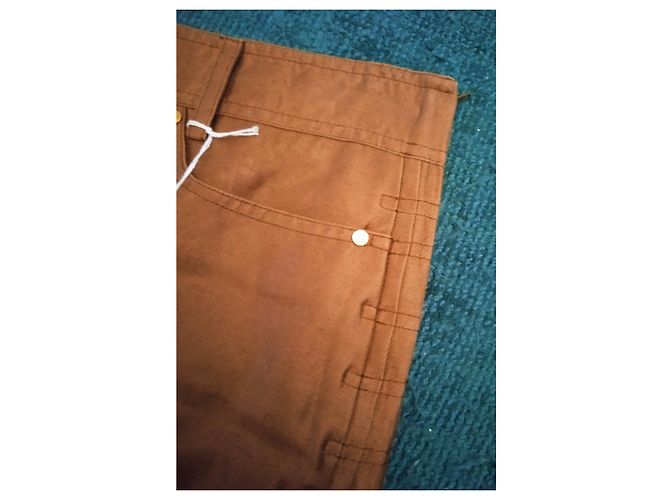 FALDA GUCCI FALDA SARGA BRONCE 12 BORDEES T 40 Castaño - vista 12