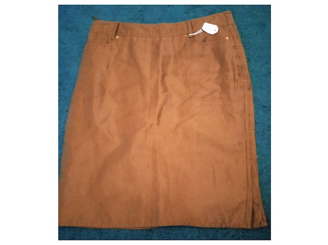 FALDA GUCCI FALDA SARGA BRONCE 12 BORDEES T 40 Castaño - vista 4