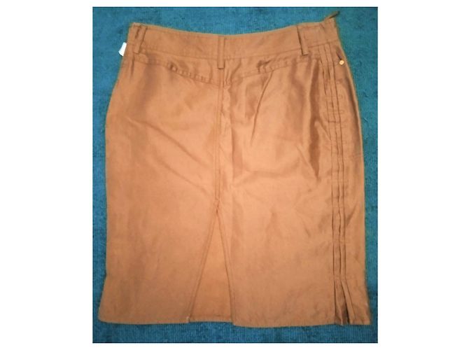 FALDA GUCCI FALDA SARGA BRONCE 12 BORDEES T 40 Castaño - vista 6
