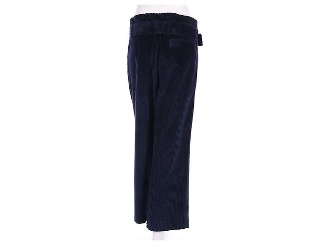 Autre Marque Pantalón Tela Azul de Algodón Talla 42 Azul oscuro - vista 2