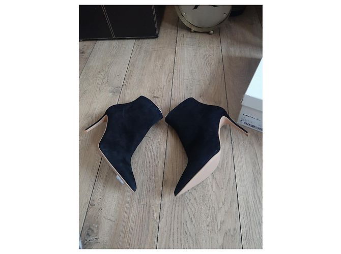 Botines Calvin Klein negros de piel de ciervo 38 - vista 4