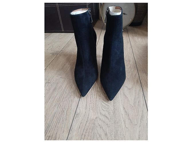 Botines Calvin Klein negros de piel de ciervo 38 - vista 8