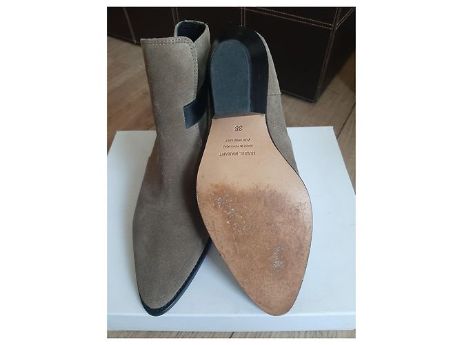 Botines Isabel Marant de piel taupe 38 Gris pardo - vista 3