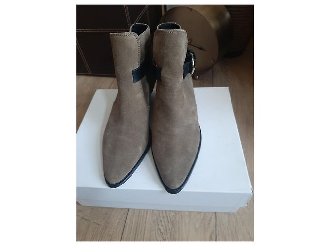 Botines Isabel Marant de piel taupe 38 Gris pardo - vista 4