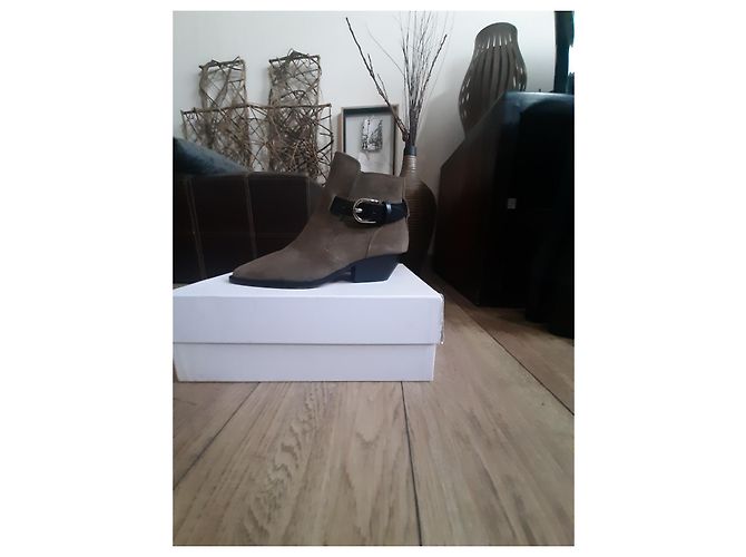 Botines Isabel Marant de piel taupe 38 Gris pardo - vista 5