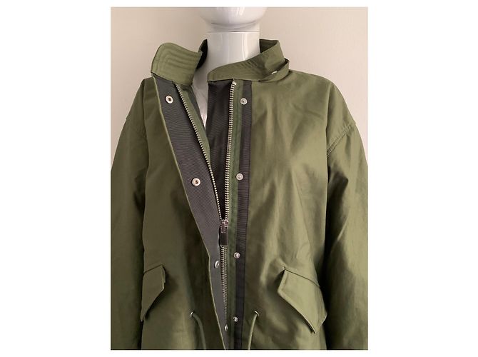 Tory Burch parka verde grande - vista 11