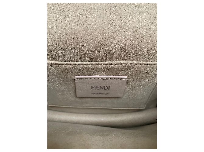 Fendi Kan I Whipstitch Ledertasche Grau - Ansicht 13