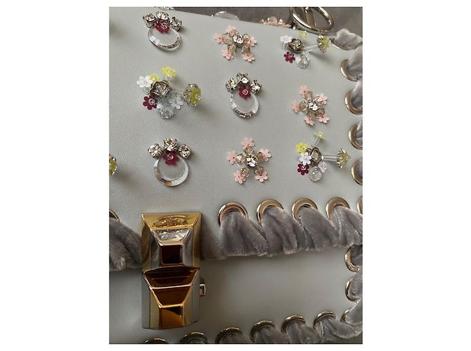 Fendi Kan I Whipstitch Ledertasche Grau - Ansicht 5