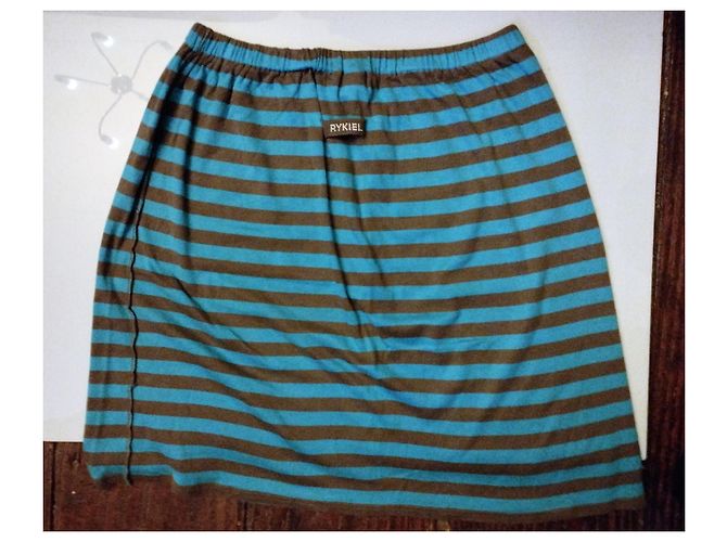 SONIA RYKIEL JUPE SKIRT  SWEAT T L OU T 40 A 48 Bleu - vue 6