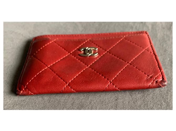 Chanel tarjetero Classique atemporal Roja - vista 13