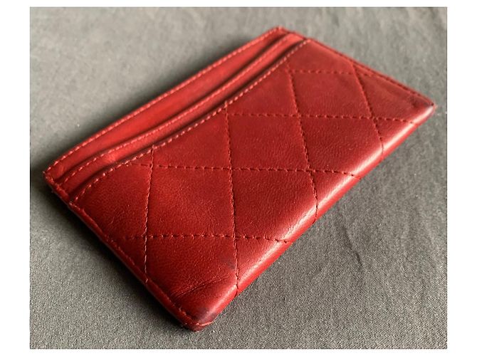 Chanel tarjetero Classique atemporal Roja - vista 6