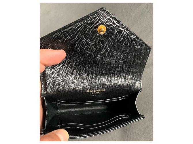 Kate Monogramme Saint Laurent Monogramme black grained leather wallet - view 3