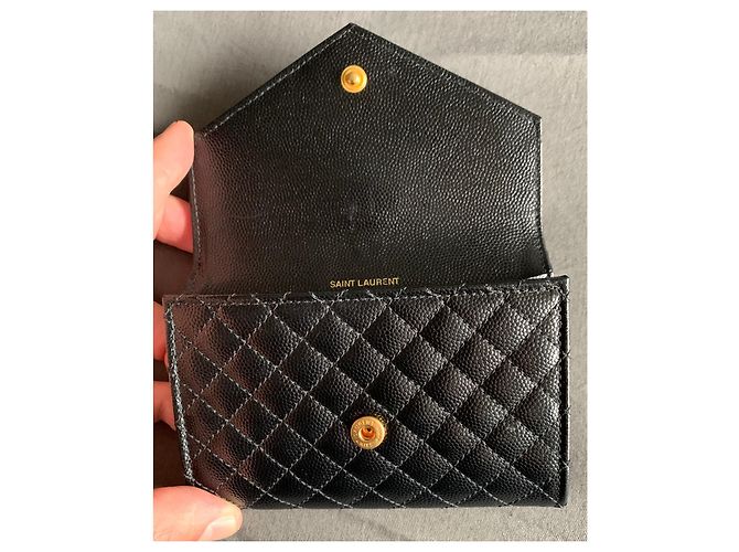 Kate Monogramme Saint Laurent Monogramme black grained leather wallet - view 5