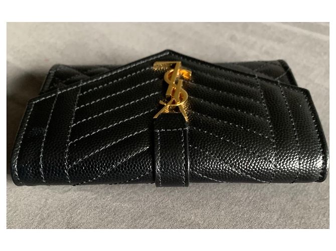 Kate Monogramme Saint Laurent Monogramme black grained leather wallet - view 7