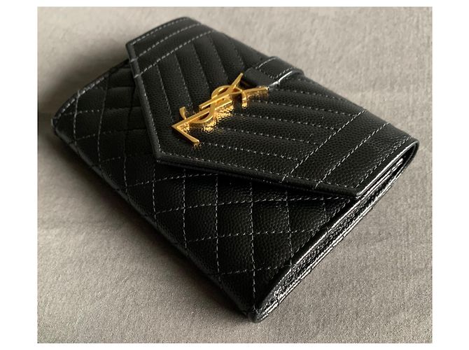 Kate Monogramme Saint Laurent Monogramme black grained leather wallet - view 9